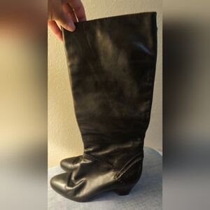 Ballin Black Italian Leather Knee-High Boots